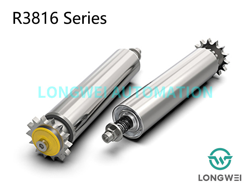 Однорядный регулируемый накопительный конвейерный ролик со стальной звездочкой и цепным приводом