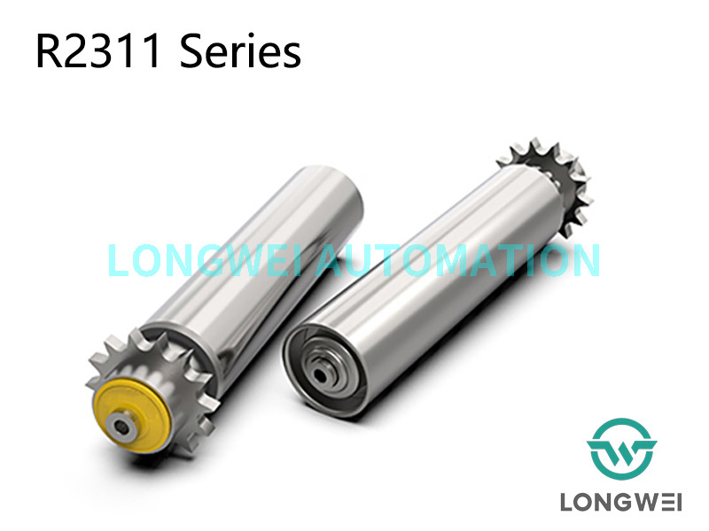 Сверхмощный стальной однорядный роликовый конвейер для поддонов со звездочкой