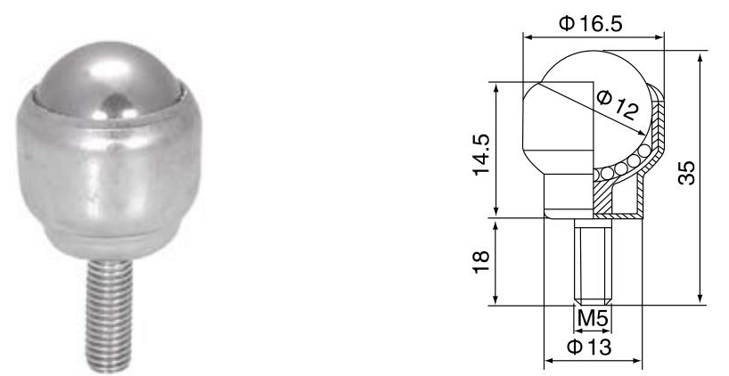 блок передачи шариков с болтовым креплением