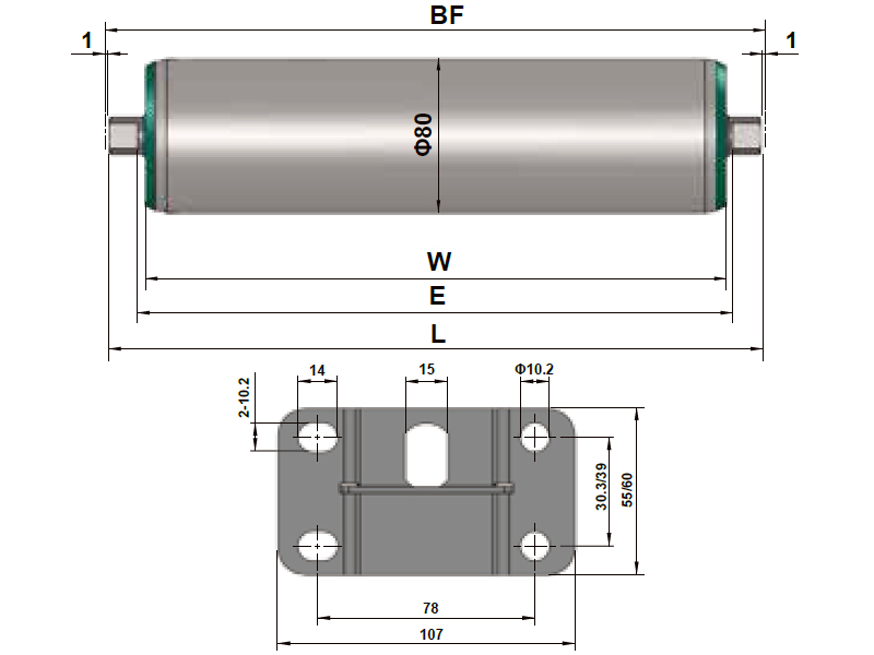 Внутренний тормозный ролик