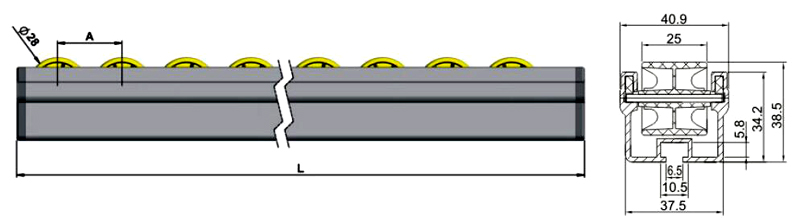 алюминиевая гусеница