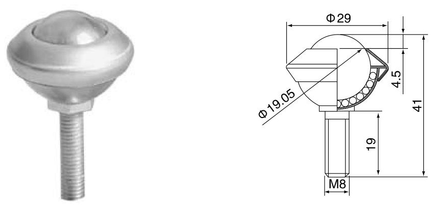 Блок переноса шарика, фиксирующий болт