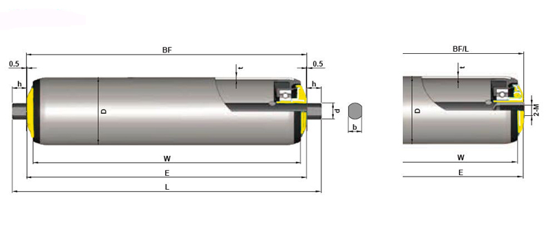 Плоский шкив ленточного конвейера