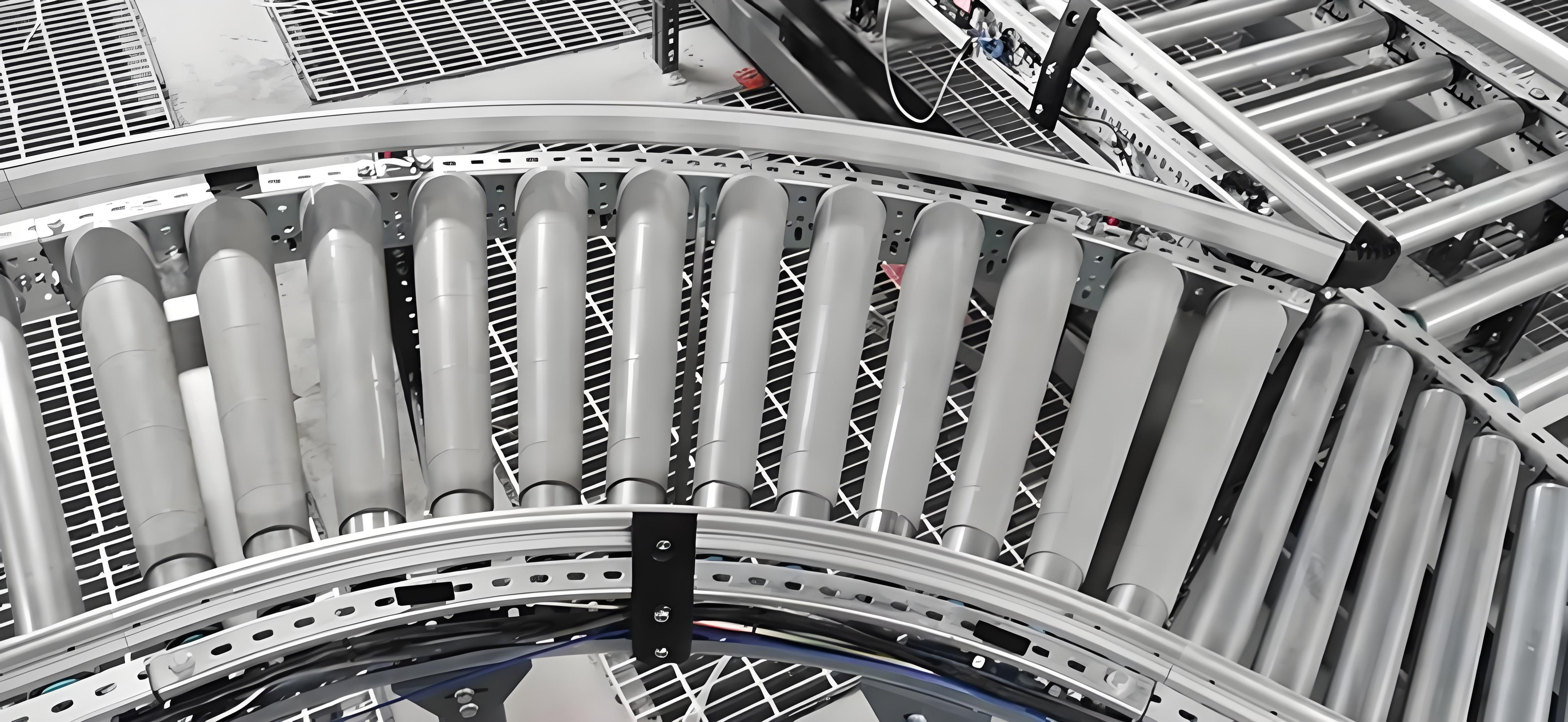 изогнутый роликовый конвейер