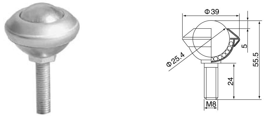 Блок переноса шарика с болтом
