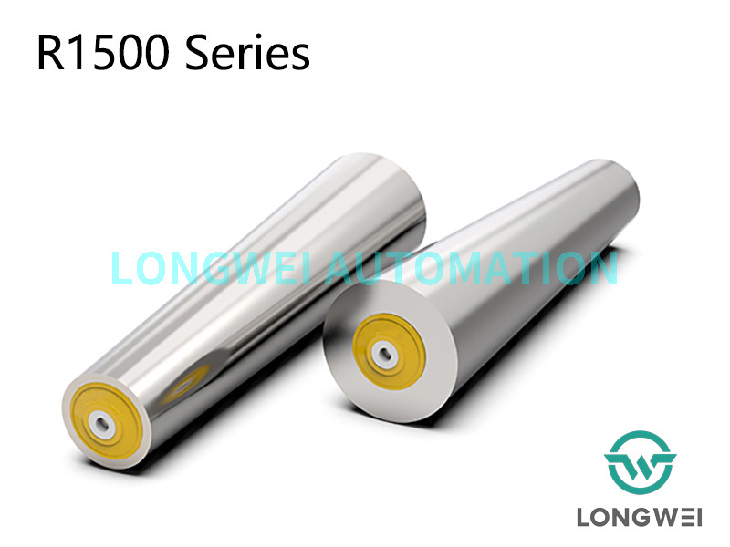 Изогнутая конвейерная линия с гравитационным коническим стальным роликом