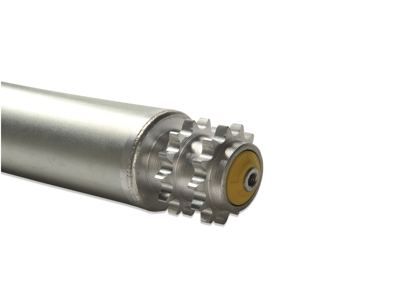 конвейерный ролик с двухрядной стальной звездочкой