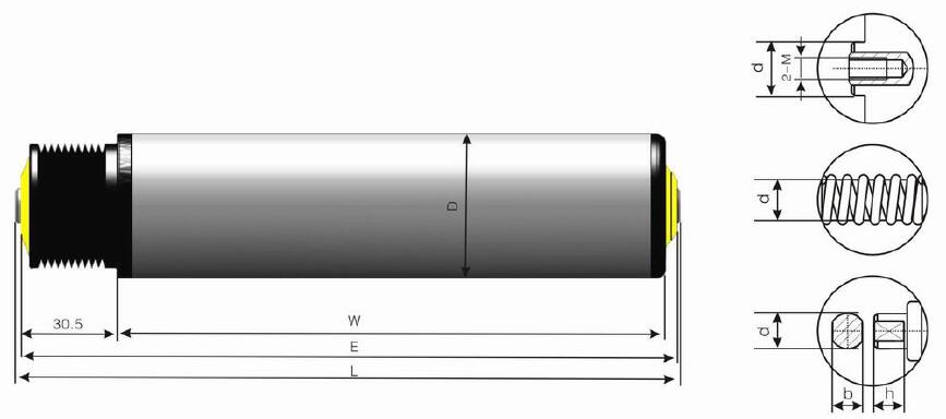 Конвейерный ролик Polyvee DR250 с приводом от шкива