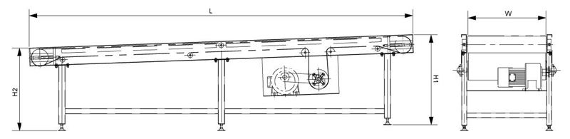 Склонный конвейер ремней