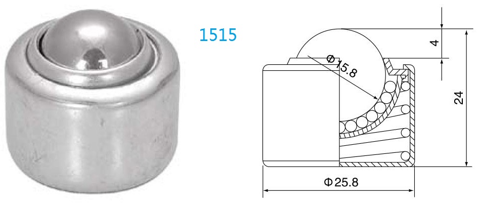 блок передачи шарика пружинной нагрузки