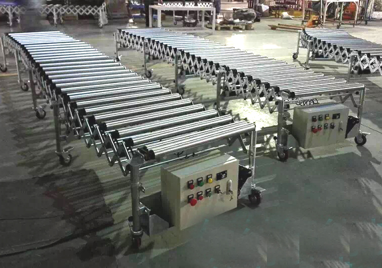 моторизованный гибкий ролик конвейер