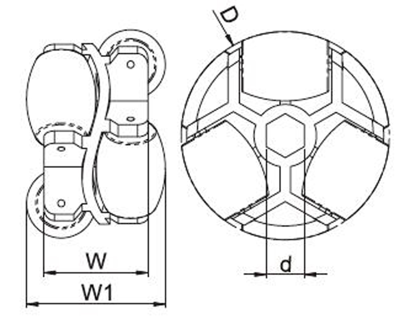 Чертеж колеса конька WH